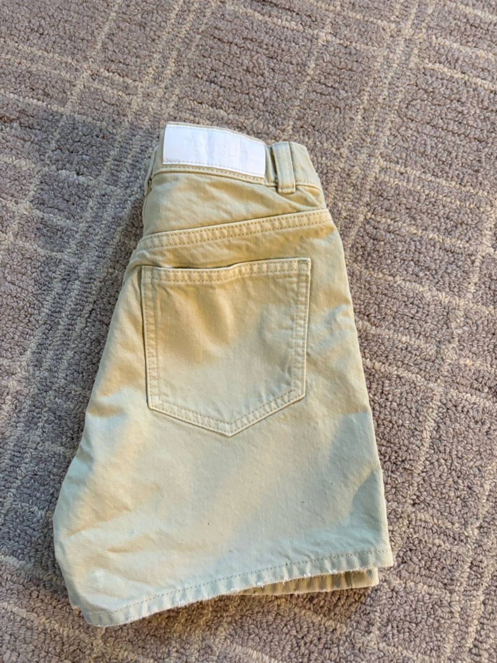 PacSun Pale Yellow Denim Short with Classic Tag